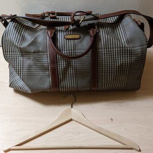 RALPH LAUREN POLO VINTAGE HERRINGBONE PLAID LUGGAGE SUITCASE BAG